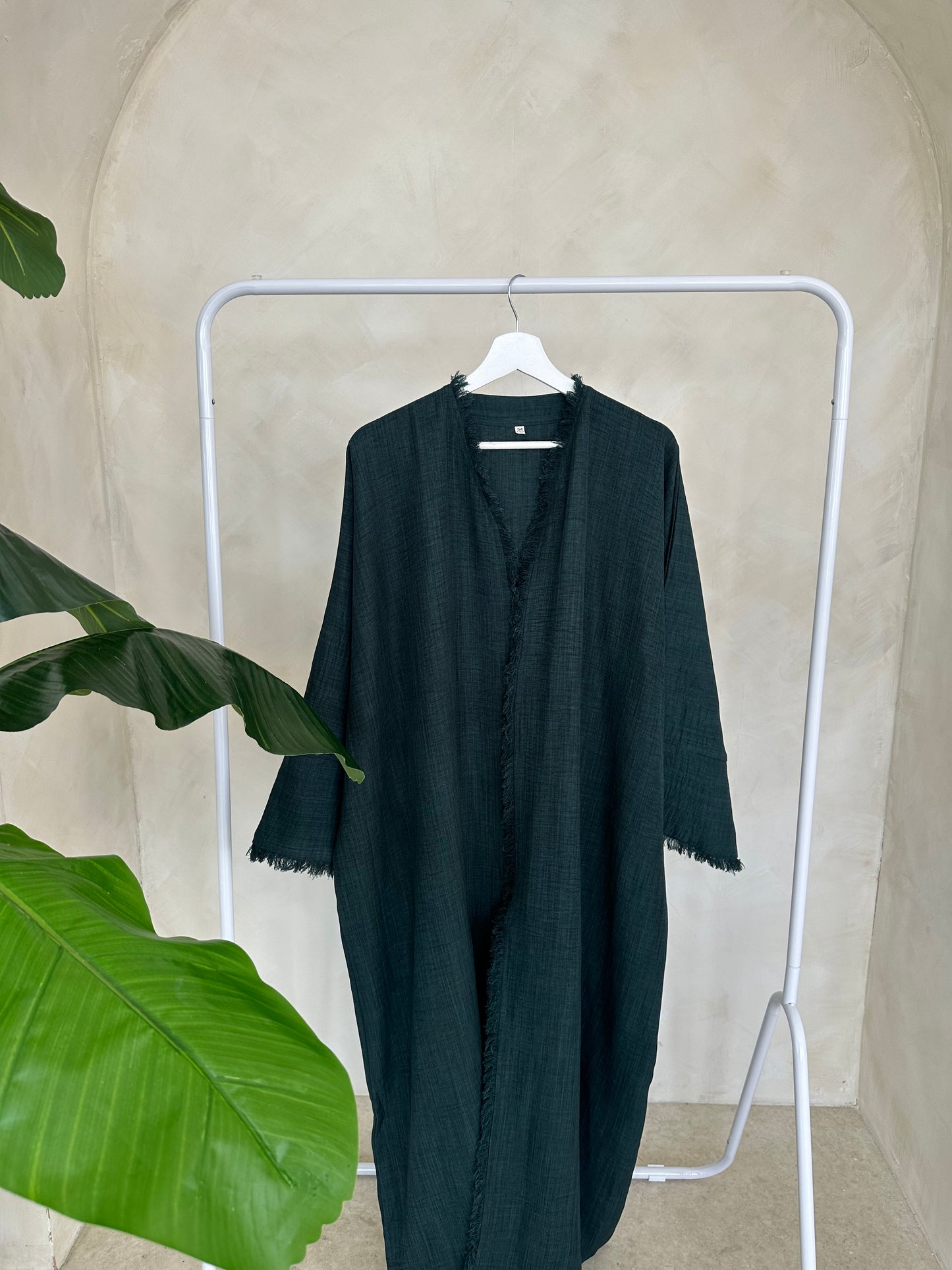 Frayed Soft linen abaya