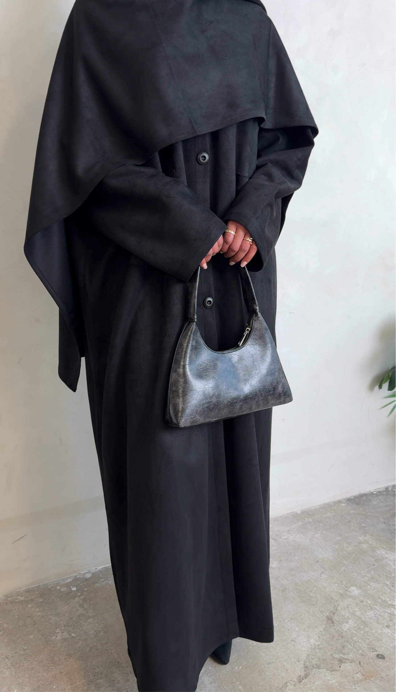 Black abaya coat