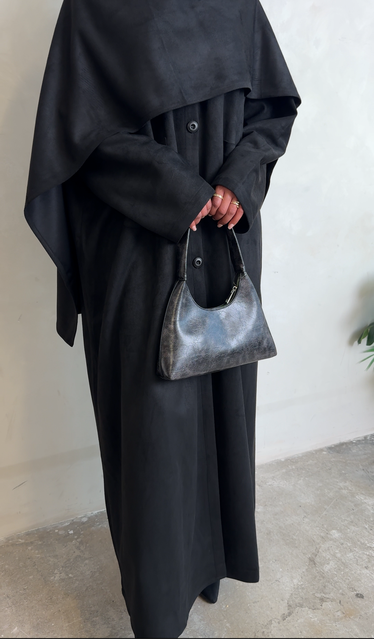 Black abaya coat