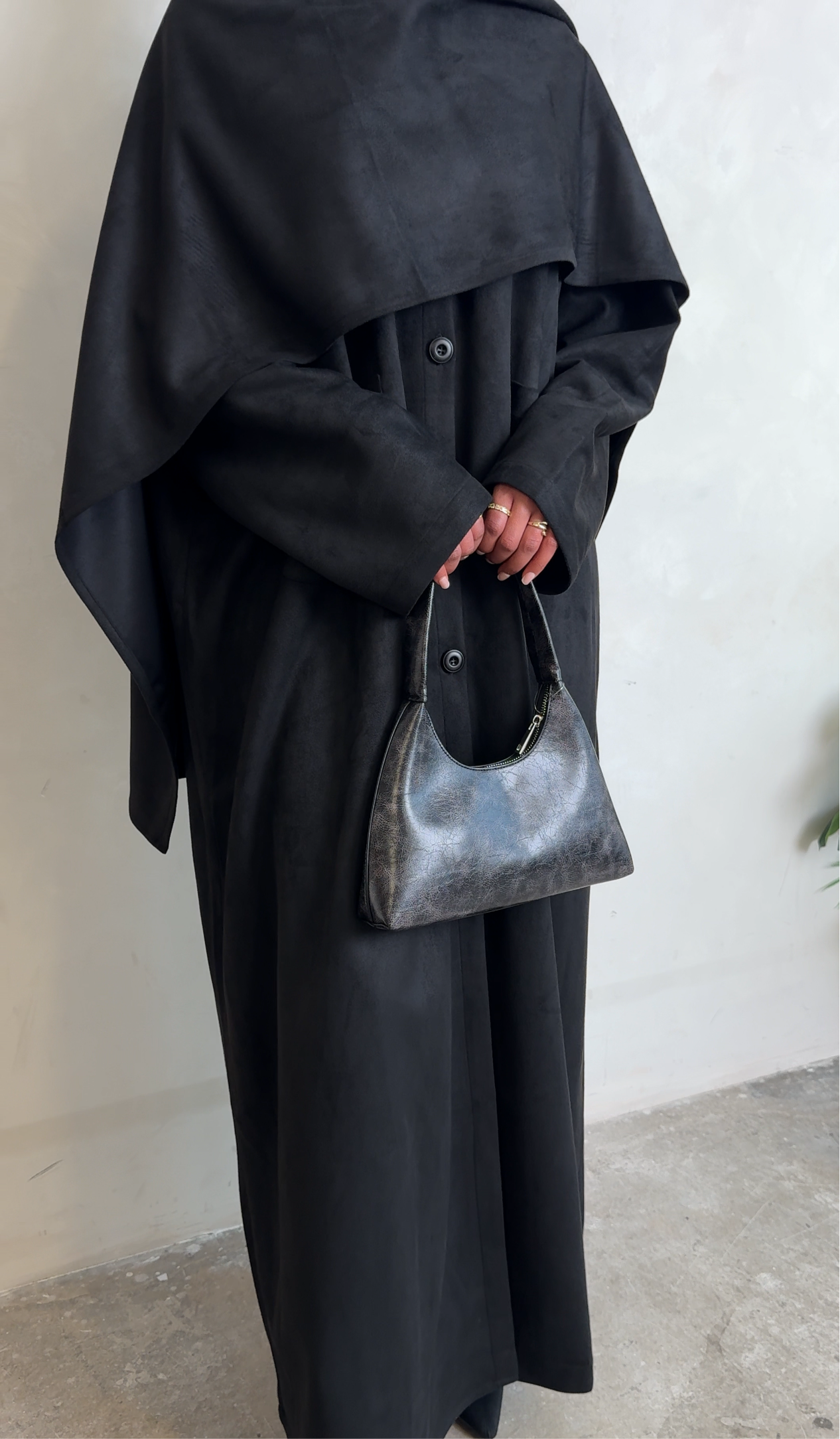 Black abaya coat