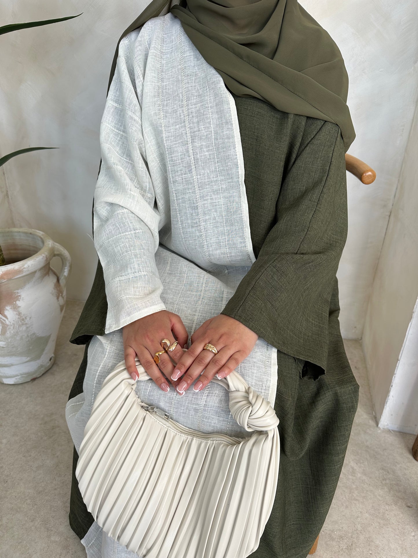 Khaki Bisht Abaya