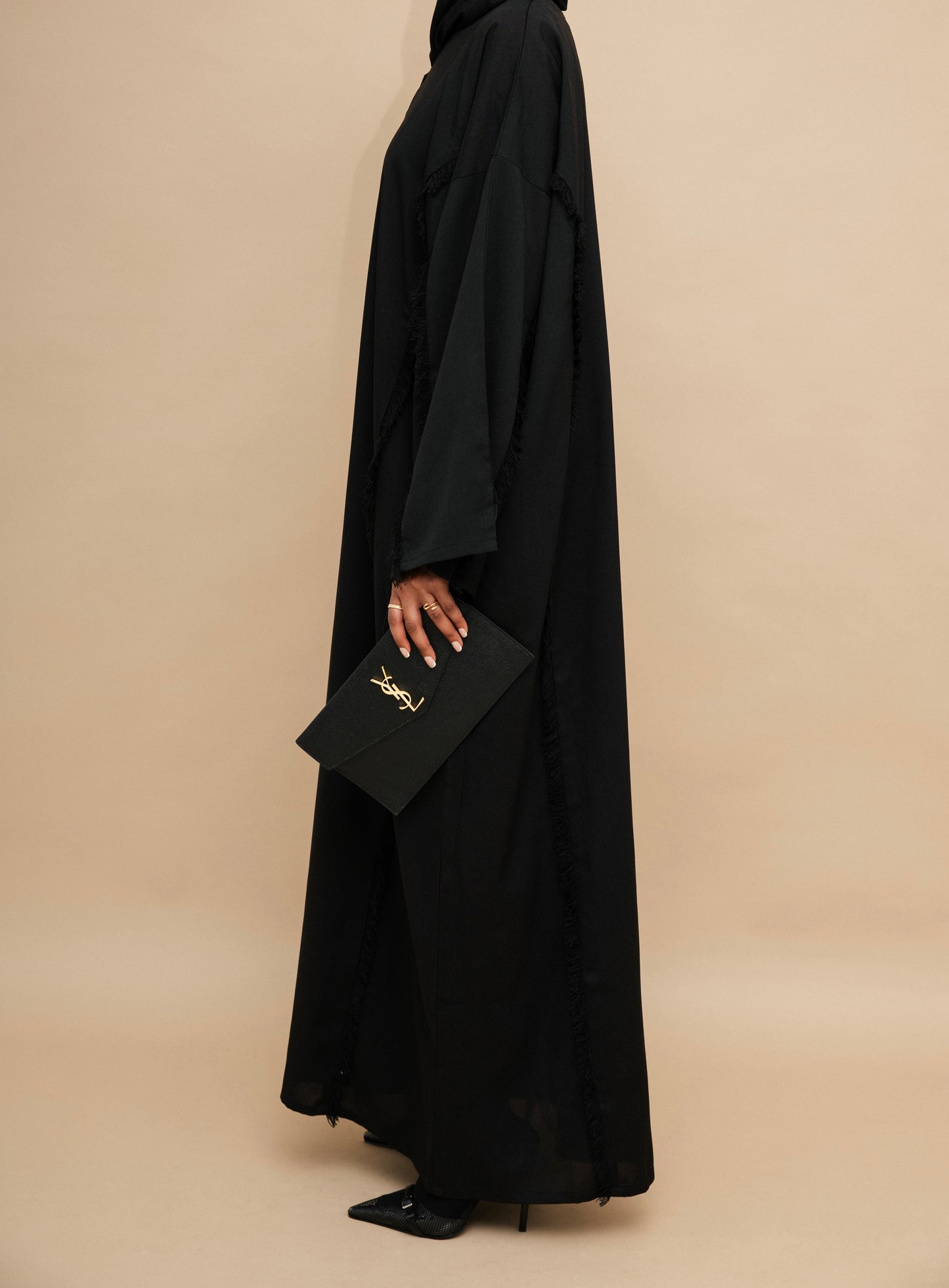 Closed Triple Black abaya