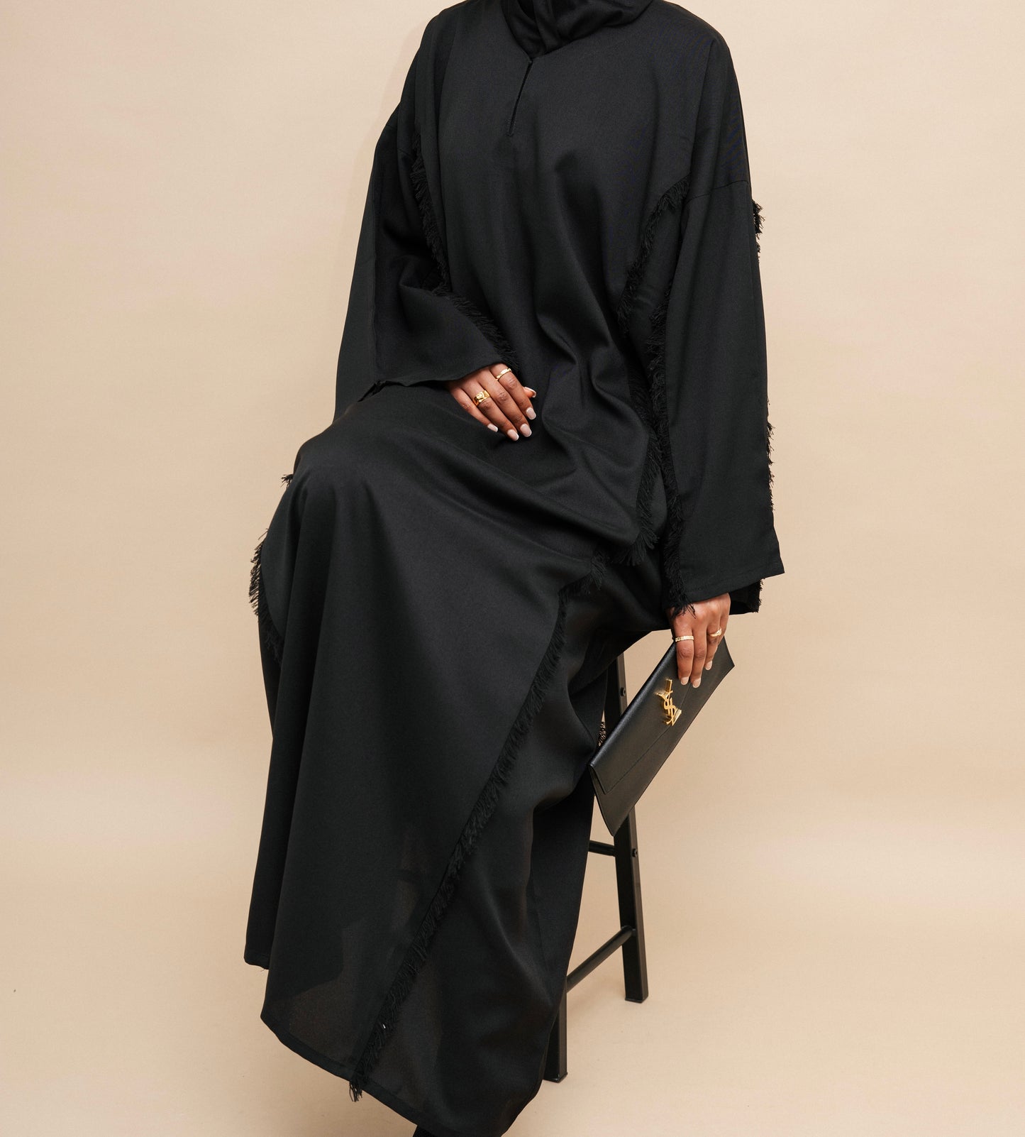 Closed Triple Black abaya