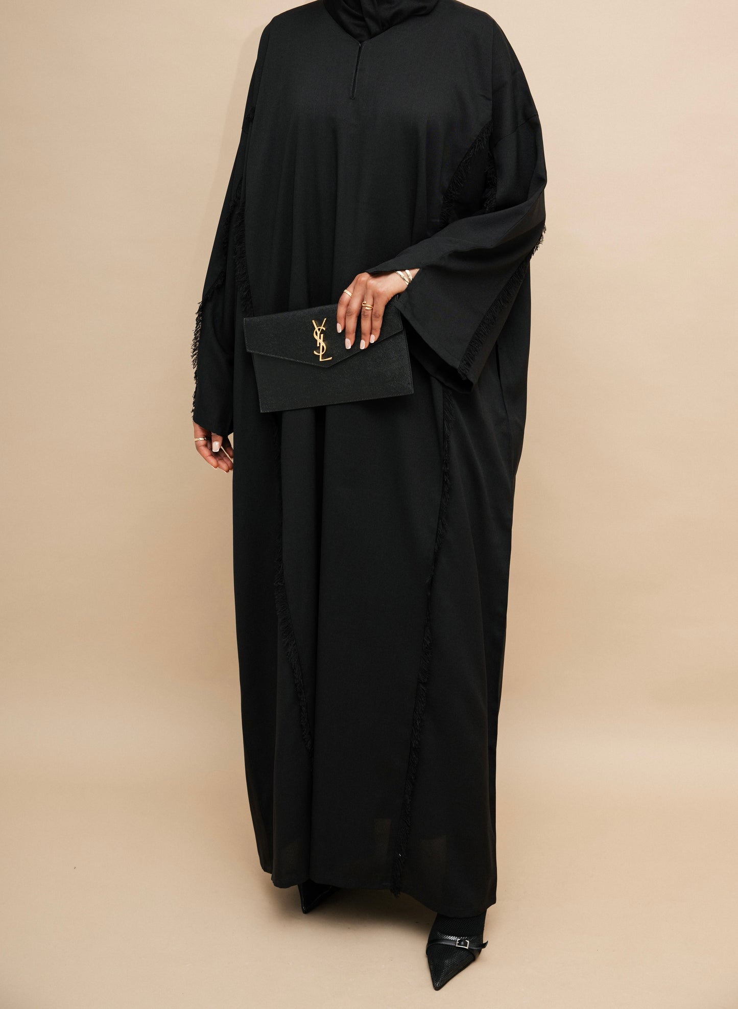 Closed Triple Black abaya